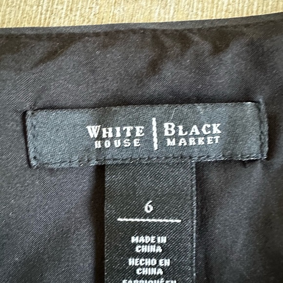 White House Black Market Black Pencil flare knee length Skirt 6 EUC - Picture 3 of 9